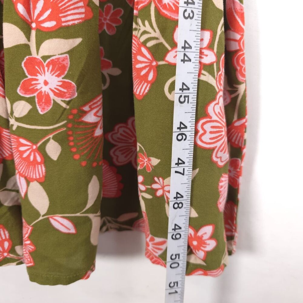 PATRONS OF PEACE Women New Maxi Dress XS Tropical Floral Smocked Tassel J2897F58 - Picture 4 of 11